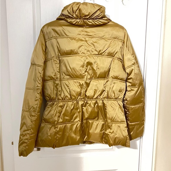 Women's Gold Puffer Jacket - Picture 2 of 5